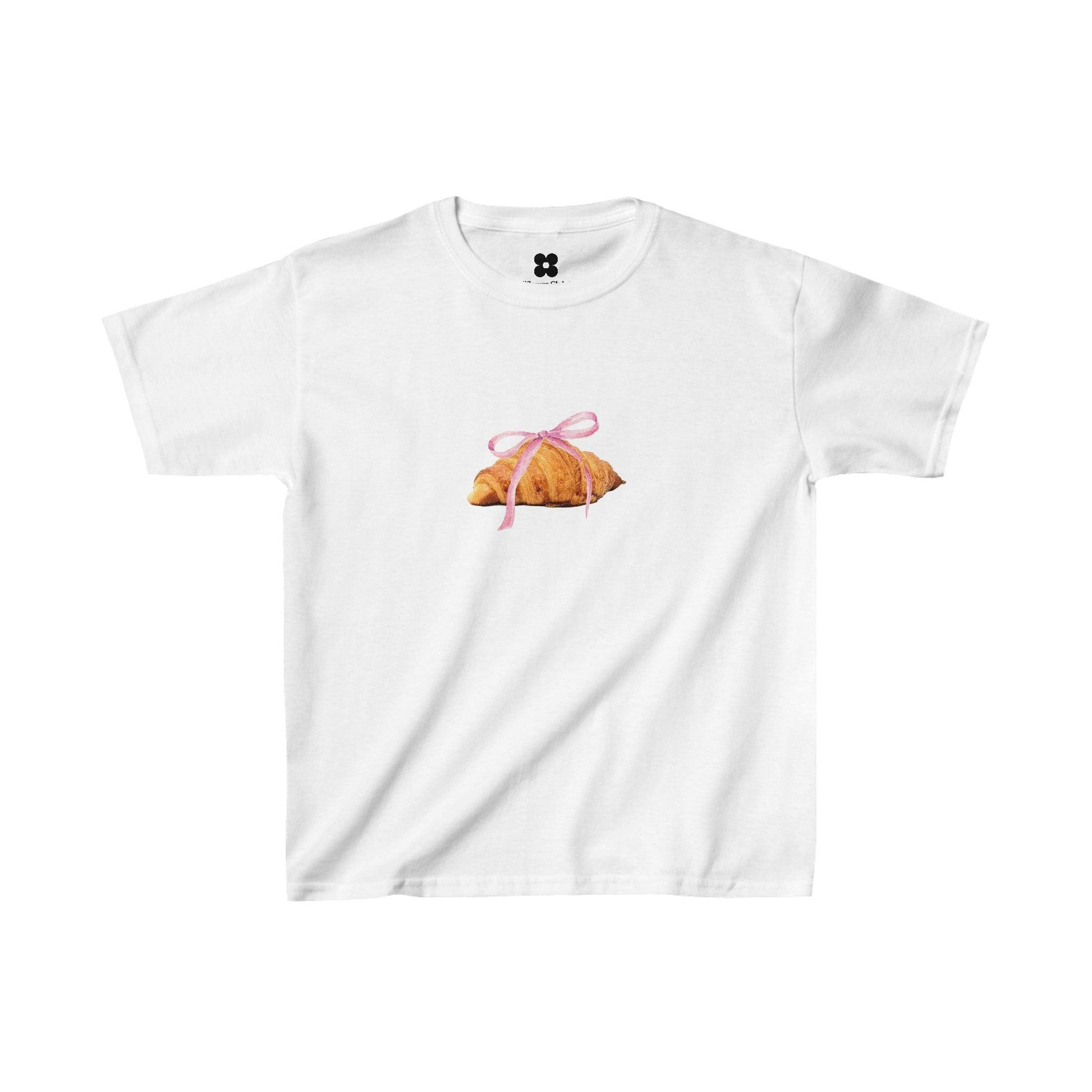 Coquette Croissant Baby Tee - Kids clothes